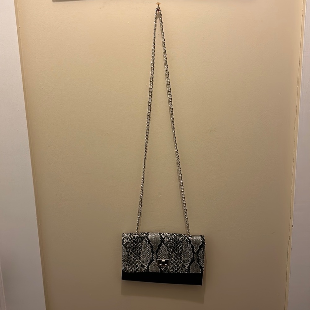 Faux snake skin purse